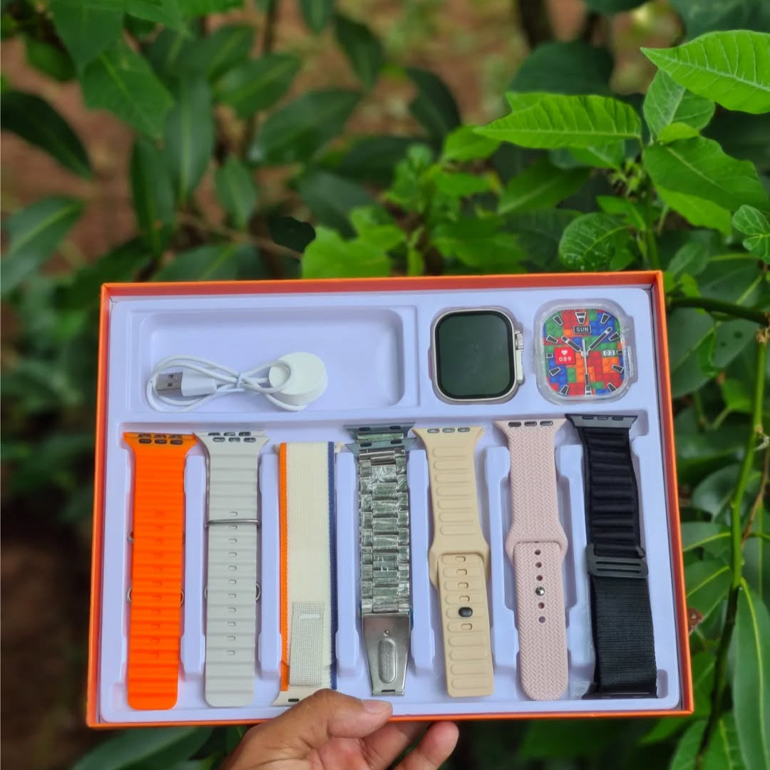 Versatile Watch Set with 7 Stylish Straps