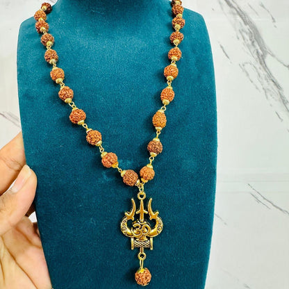 Panchmukhi Rudraksha OM Shiva Trishool Mala