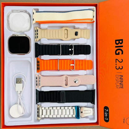 Versatile Watch Set with 7 Stylish Straps