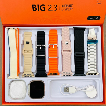 Versatile Watch Set with 7 Stylish Straps